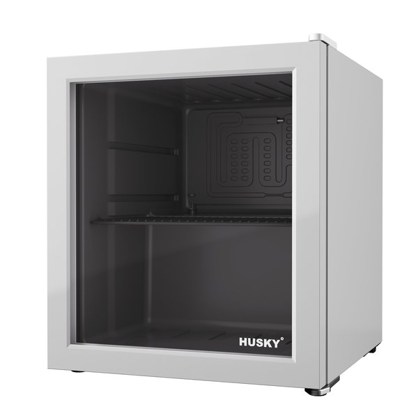 Husky Glass Door 1.6 Cu.Ft/46L Mini Fridge, White OSFG012-WM